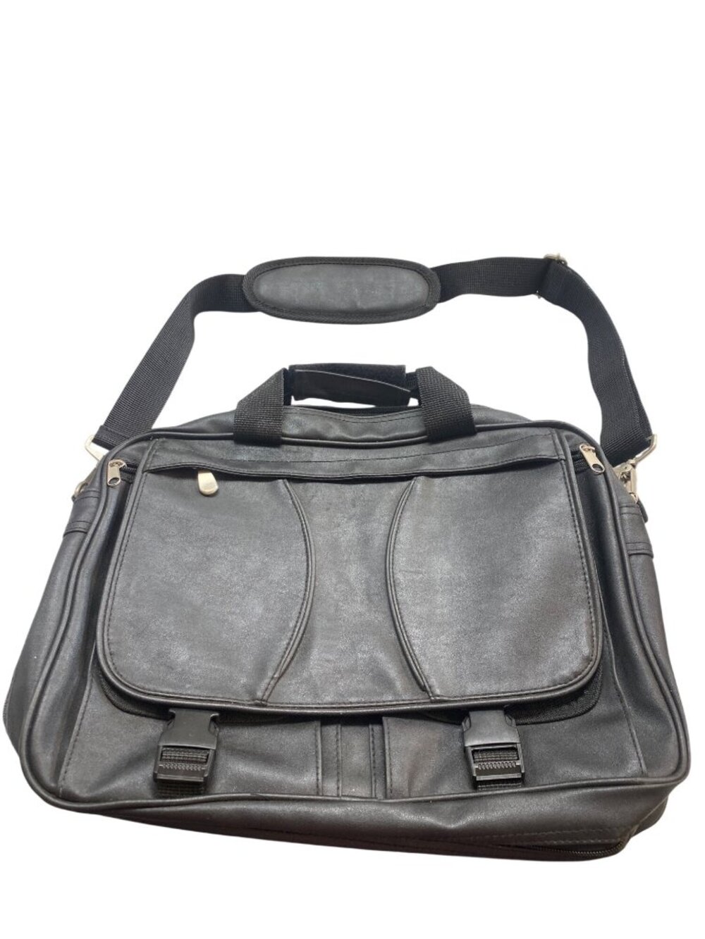 Black Laptop Bag Adjustable Strap Organizer & Multiple Compartments
